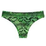 culotte taille basse avec un motif de python vert