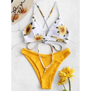 bikini triangle sexy jaune